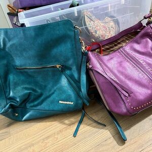 Montana West Teal and Purple Shoulder Bags